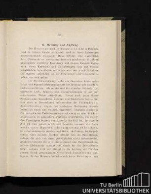 B. Heizung und Lüftung.