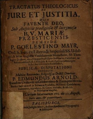 Tractatus theologicus de iure et iustitia