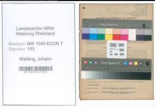 Entnazifizierung Johann Wehling , geb. 10.03.1884 (Schmied)