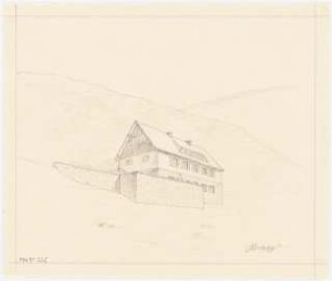 Skihütte Monatskonkurrenz November 1930: Perspektivische Ansicht