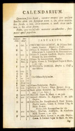 Calendarium