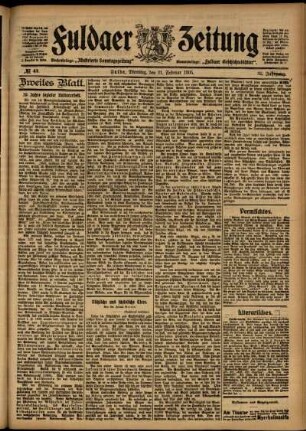 Zweite Ausgabe vom Dienstag, den 21. Februar 1905.