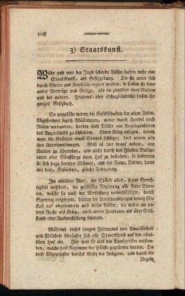 3) Staatskunst.