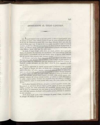 Annotazioni al Terzo Capitolo.