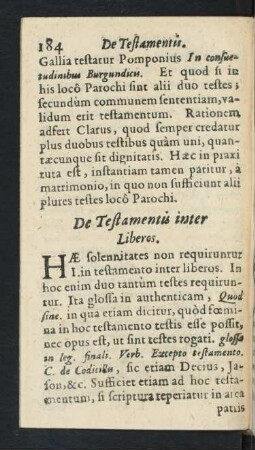 De Testamentis inter Liberos