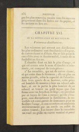 Chapitre XVI. De la distillation et des parfums.