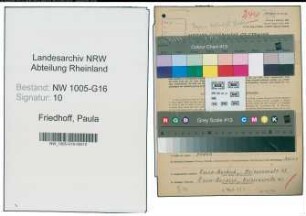 Entnazifizierung Paula Friedhoff , geb. 09.03.1900 (Kauffrau)