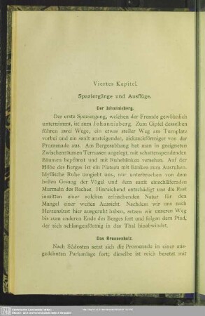 Viertes Kapitel. Spaziergänge und Ausflüge