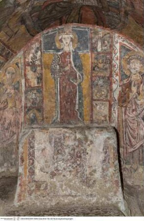 Freskenzyklus mit Christus und Heiligen, Die heilige Margareta und acht Szenen aus ihrem Leben, umgeben von den heiligen Petrus und Paulus