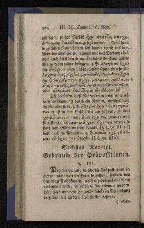 Sechtes Kapitel. Gebrauch der Präpositionen.
