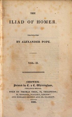 The Iliad of Homer, 2
