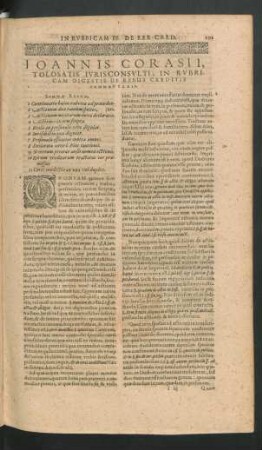 In Rubricam Digestis De Rebus Creditis Commentarii.