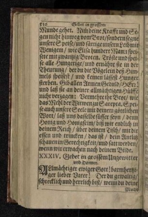 XXXIV. Gebet in grossem Ungewitter und Donner.