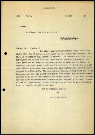 Anlage I. G. Rodenwaldt an E. Buschor