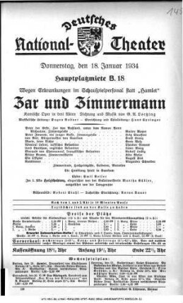 Zar und Zimmermann