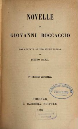 Novelle di Giovanni Boccaccio