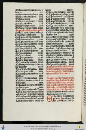 Sequitur exorcismus atque benedicte…