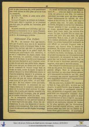 Enlèvement d'un Enfant.