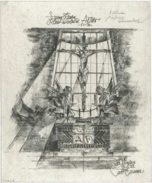 Gsaenger, Gustav; Hirschegg / Kleinwalsertal (Österreich); Ev. Kreuz Kirche - Altar (Ansicht)