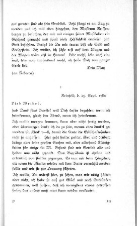 2 Reinfeld, d. 29. Sept. 1780