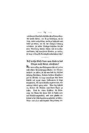 Auf welche Weise kann man Kindern das Singen nach Noten erleichtern? ; (Abhandlungen)