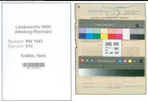 Entnazifizierung Hans Krabbe , geb. 10.02.1900 (Lehrer)