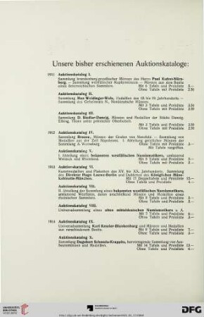 Unsere bisher erschienen Auktionskataloge