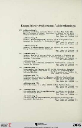 Unsere bisher erschienen Auktionskataloge