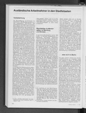 Ausländische Arbeitnehmer in den Stadtstaaten