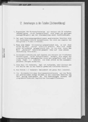 12. Anmerkungen zu den Tabellen (Zeichenerklärung)