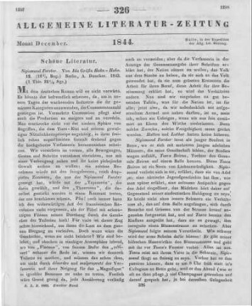 Hahn-Hahn, Ida: Sigismund Forster. Berlin: Duncker 1843