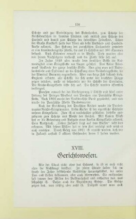 XVIII. Gerichtswesen