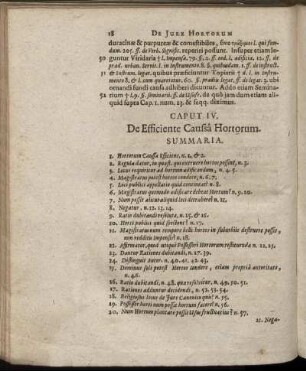 Caput IV. De Efficiente Caussa Hortorum.