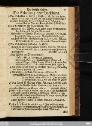 Die sechste Lehre. Die Erhaltung oder Vorsehung.