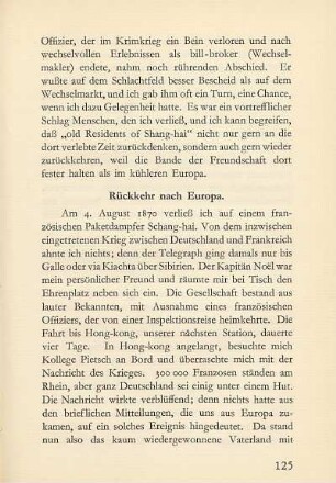 Rückkehr nach Europa