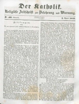 185-188 Zeitfragen : XIII. Die neue sogenannte christ-katholische Gemeinde in Braunschweig