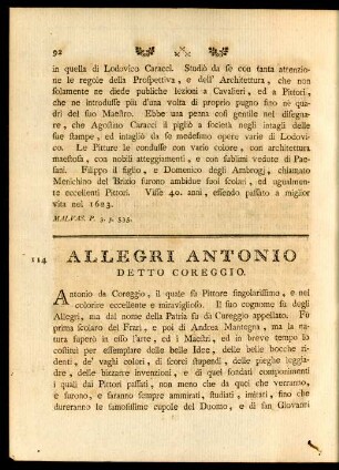 Allegri Antonio Detto Coreggio