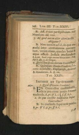 Tit. XXIV. De Emtione Et Venditione.