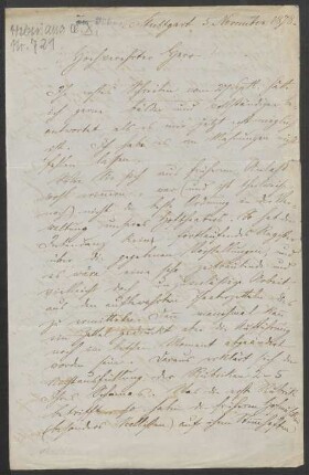 Brief an Friedrich Wilhelm Jähns : 05.11.1878