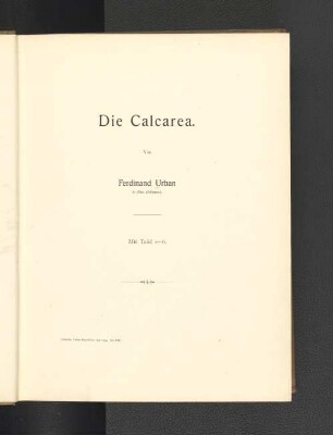 Die Calcarea.