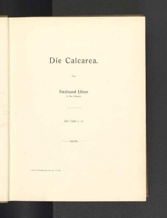 Die Calcarea.