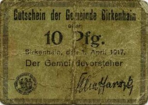 Gutschein - 10 Pfennig