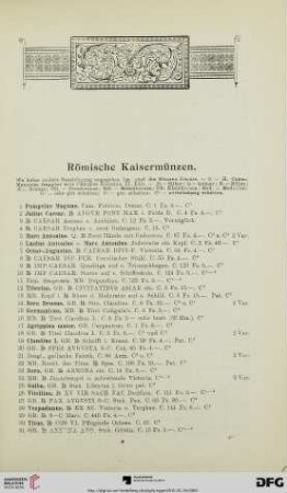 römische Kaisermünzen (Nr. 1-222)