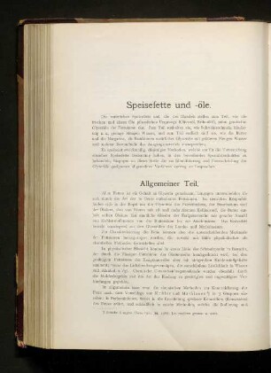 Speisefette und -öle.