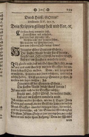 Durch Hülffe Gottes! Meditatio XIV.