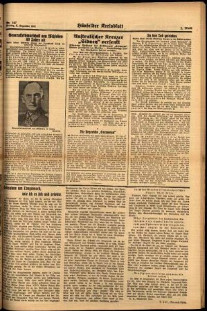 Zweite Ausgabe vom Freitag, den 05. Dezember 1941.