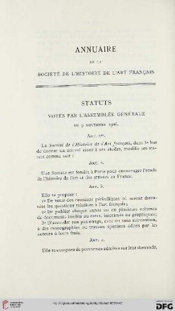 Annuaire de la Société de l'histoire de l'Art français