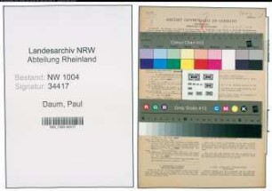Entnazifizierung Paul Daum , geb. 13.10.1899 (Baecker)