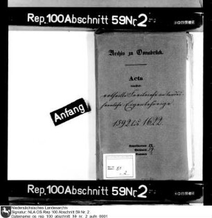 Kopialregister der Freibriefe für landesherrliche Eigenbehörige