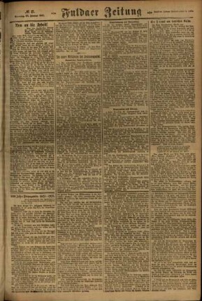 Zweite Ausgabe vom Sonntag, den 22. Januar 1922.